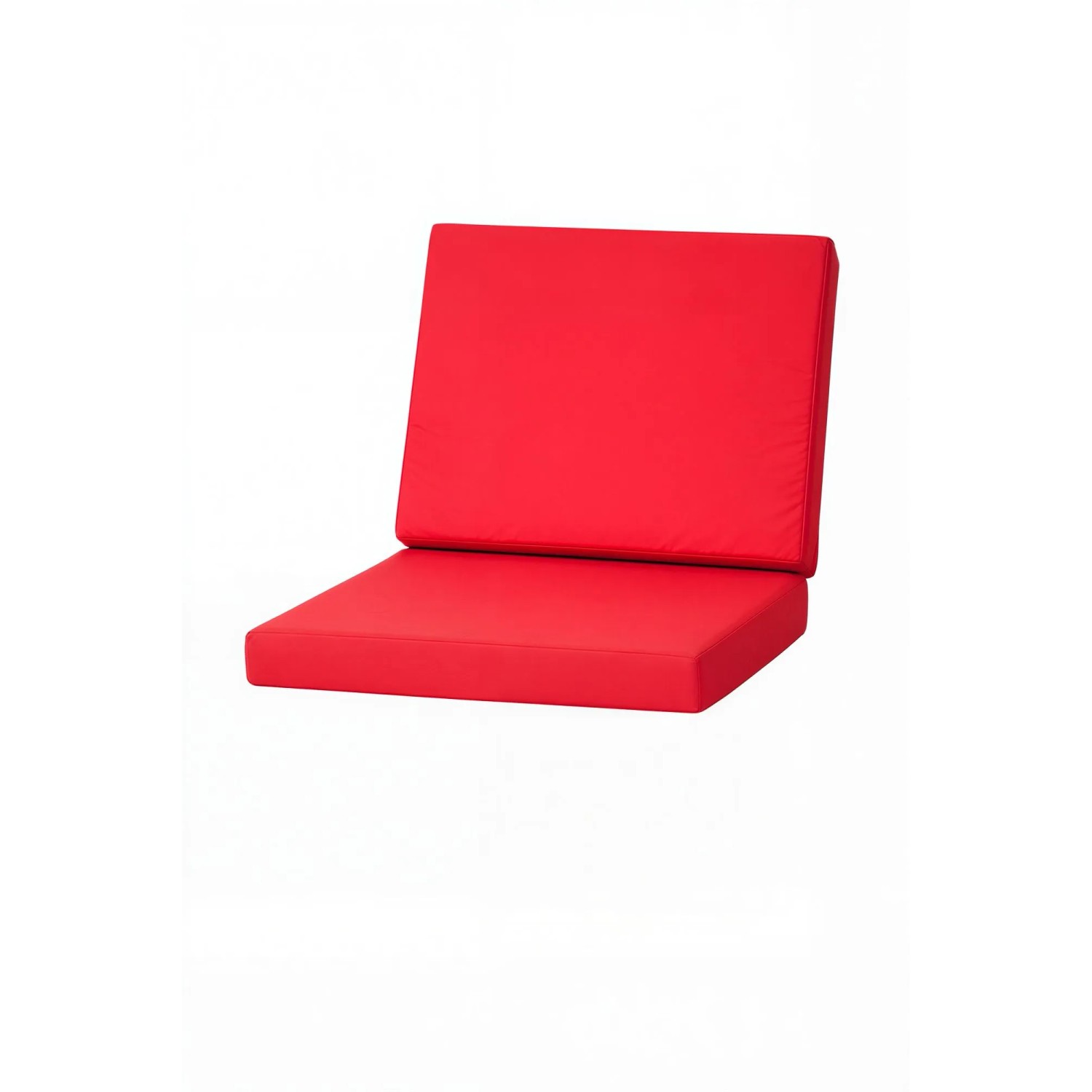 Setgarden Flat 4er Set Sitzkissen für Polyrattan Sessel 50x52x7 Sitz + 50x56 cm Rückenlehne 1tlg Rot