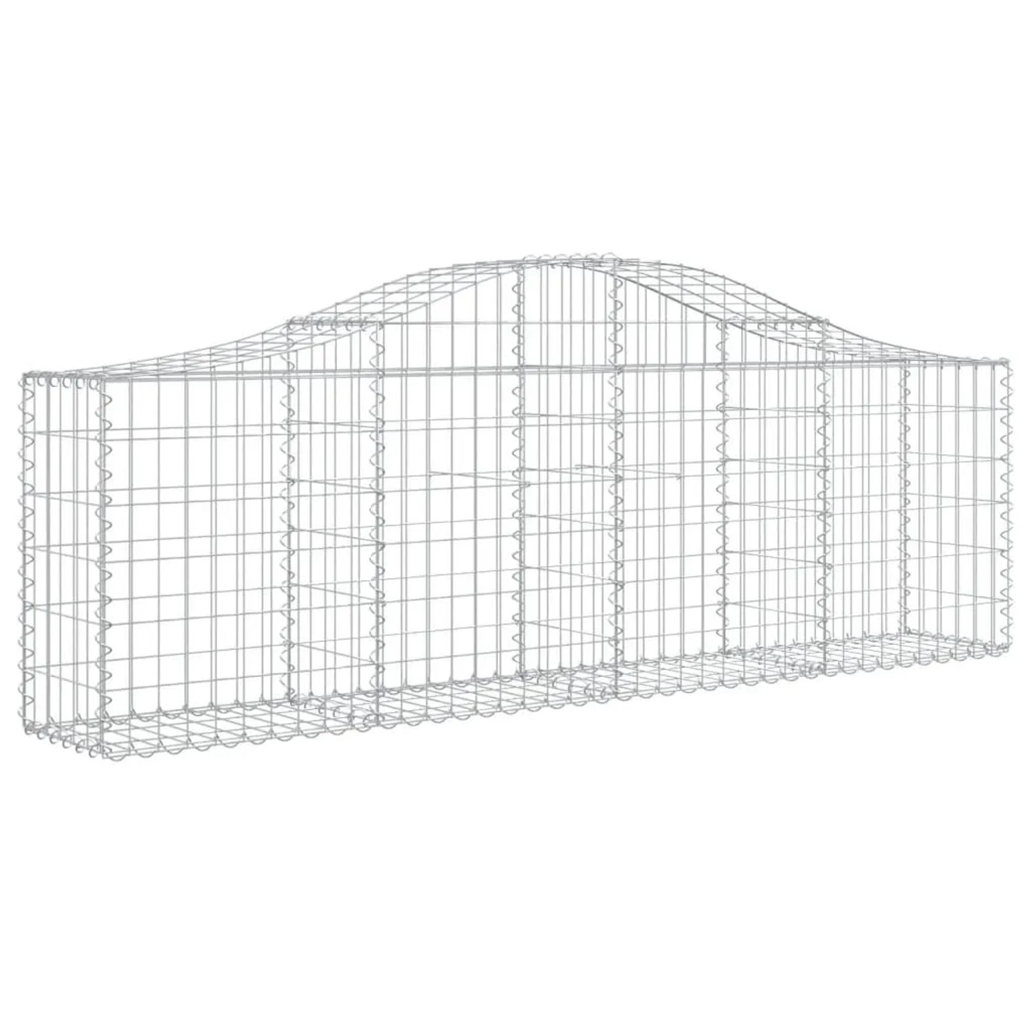 vidaXL Gabionen mit Hochbogen 5 Stk 200x30x60/80 cm Verzinktes Eisen 3145391