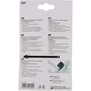 Fischer Schutzhülle für E-Bike Akku-Kontakte, universell passend, aus Neopren, mit Klettverschluss.