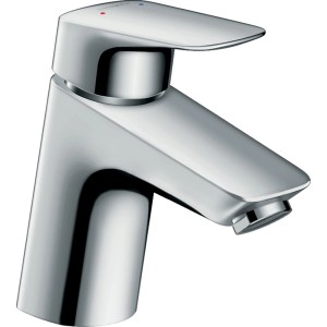 Hansgrohe Logis 70 Niederdruck Waschtischarmatur in Chrom für offene Warmwasserbereiter.