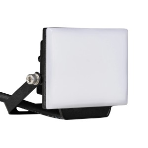 Schwarzer LED Strahler 10W, 900lm, 4000K, IP65 für den Außenbereich.