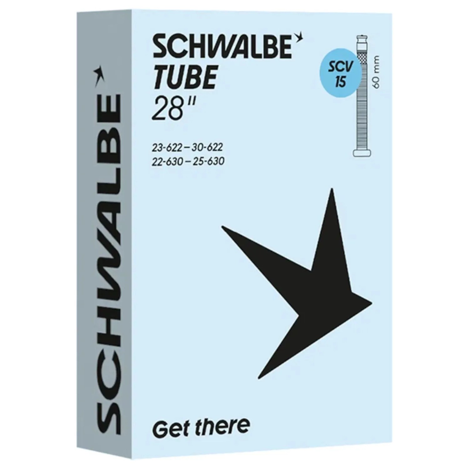 Schwalbe Fahrradschlauch SCV 15 28 Zoll Clik Valve 60mm ETRTO 23/30-622/630