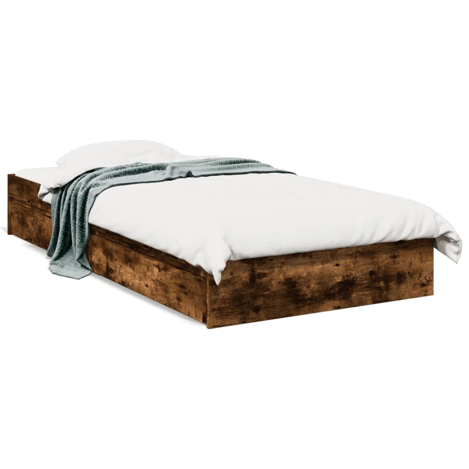 vidaXL Bettgestell mit Schubladen Räuchereiche 75x190 cm Holzwerkstoff 3280 günstig online kaufen