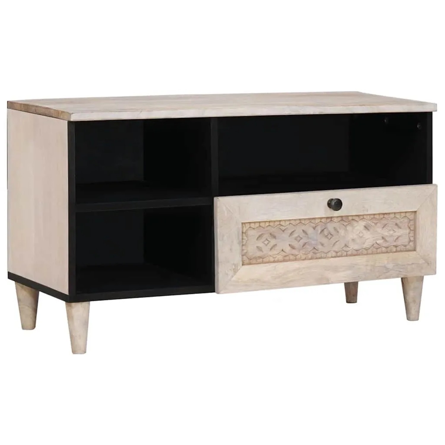vidaXL TV-Einheiten mit Schubladen Weiß 80 x 33 x 46 cm Holzwerkstoff 4018133