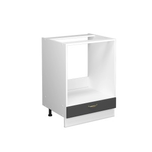 Vicco Herdumbauschrank Fame-Line, anthrazit/weiß, 60 cm, ohne Arbeitsplatte.