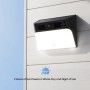 Eufy Solar-Wandleuchte S120 mit Kamera, montiert an einer Wand. Kabellose Kameraüberwachung mit Solar.