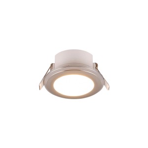 Trio LED Einbaustrahler Argus, 1-flammig, Chrom, Ø 8,2cm. Moderner Deckenspot für Innenräume.