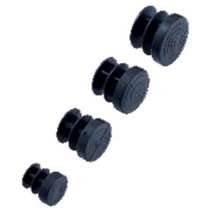 Arcansas Verschlussstopfen, 4 schwarze PVC Endkappen für Rohre, 2 cm.