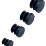 Arcansas Verschlussstopfen, 4 schwarze PVC Endkappen für Rohre, 2 cm.