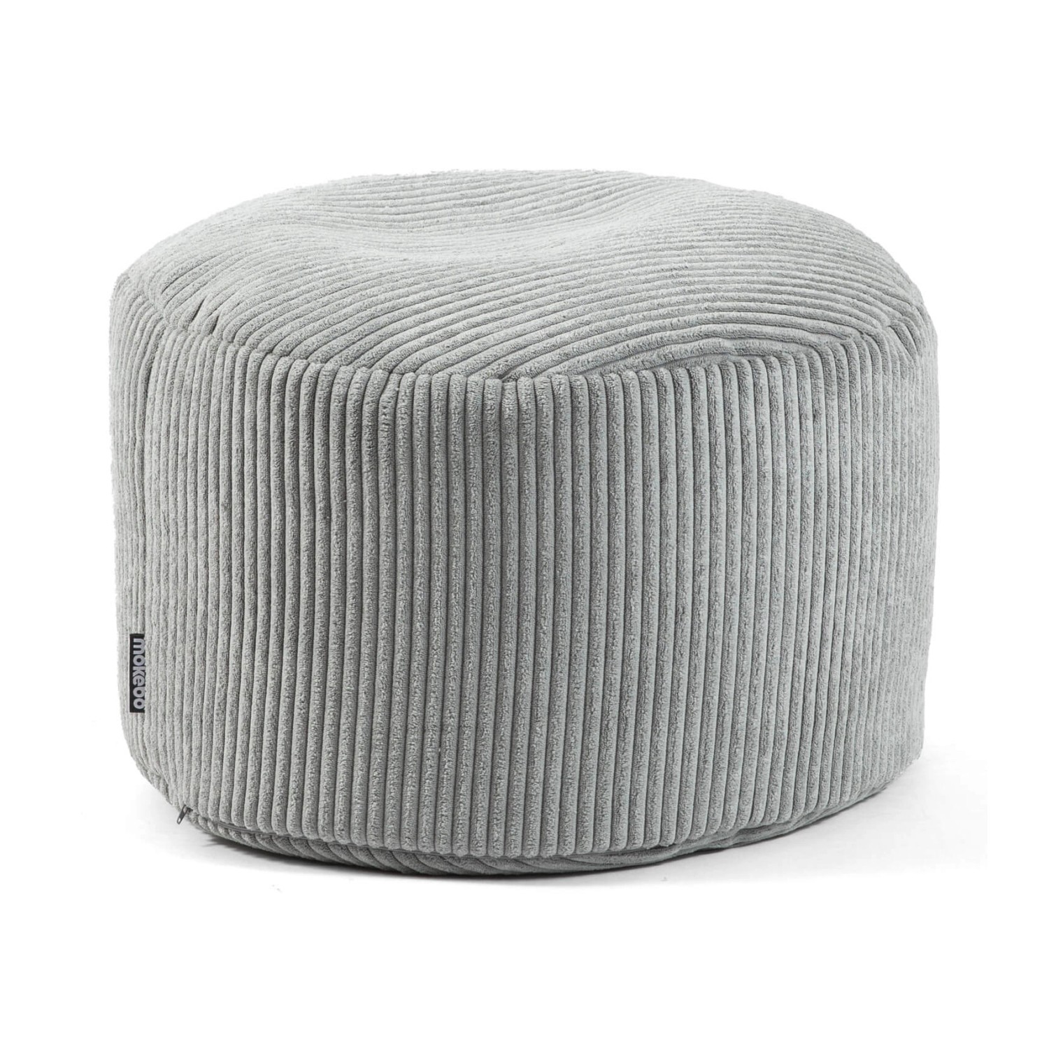 mokebo Pouf oder Sitzhocker aus Cord Der Faule Lenz Fußhocker in Grau mit E günstig online kaufen