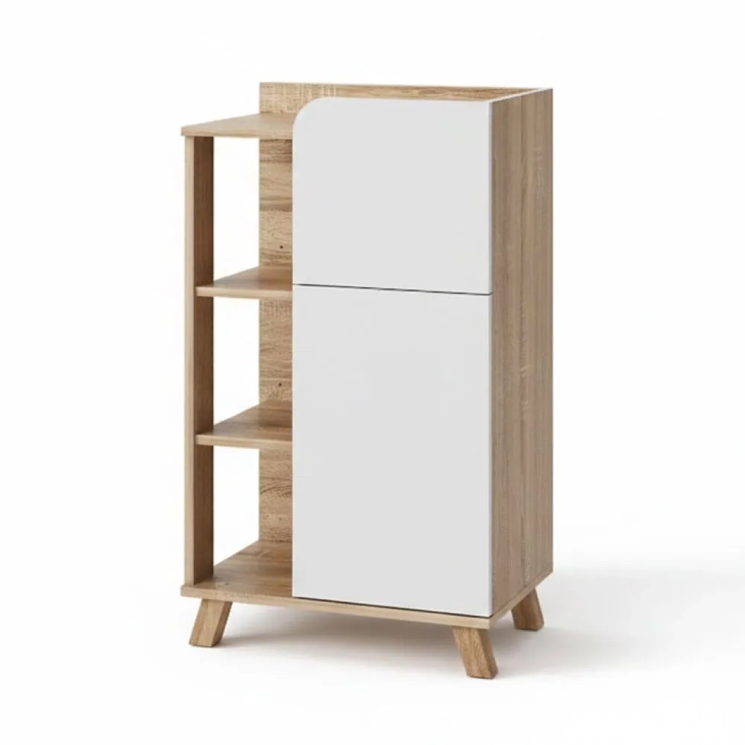 Vicco Unterschrank Karen Sonoma Weiß 50 x 90 mit Tür und Schublade