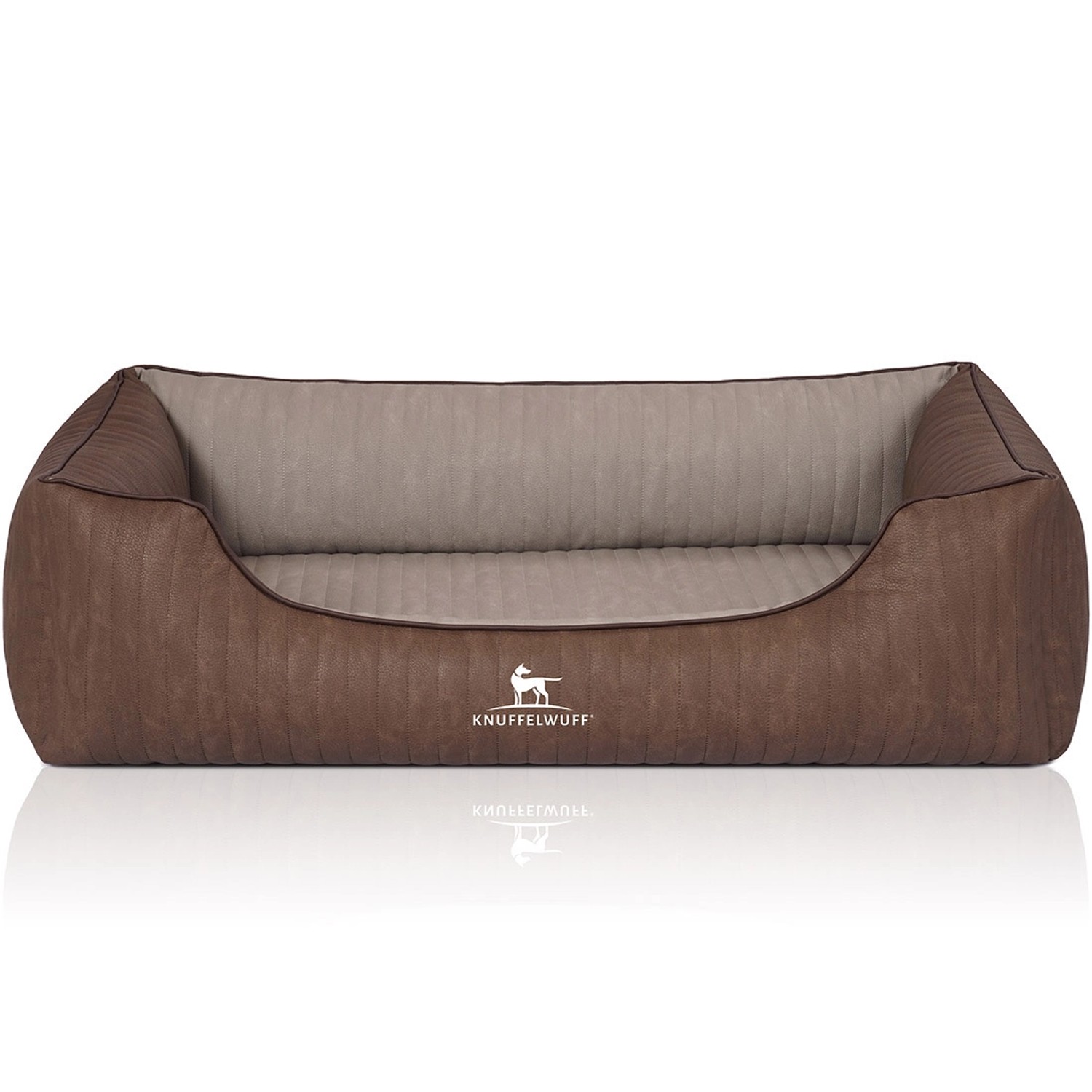 Knuffelwuff Hundebett Outlander Orthopädisch Kunstleder XXL 120 x 85cm Brau günstig online kaufen