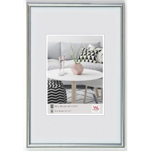 Walther Design Galeria Bilderrahmen 30x45 cm, Silber, Kunststoffrahmen für Dekoartikel.