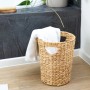 HMF 37250 Papierkorb Büro Aufbewahrungskorb Geflochten Wasserhyazinthe Rund 25 cm Durchmesser 30 cm Höhe_5