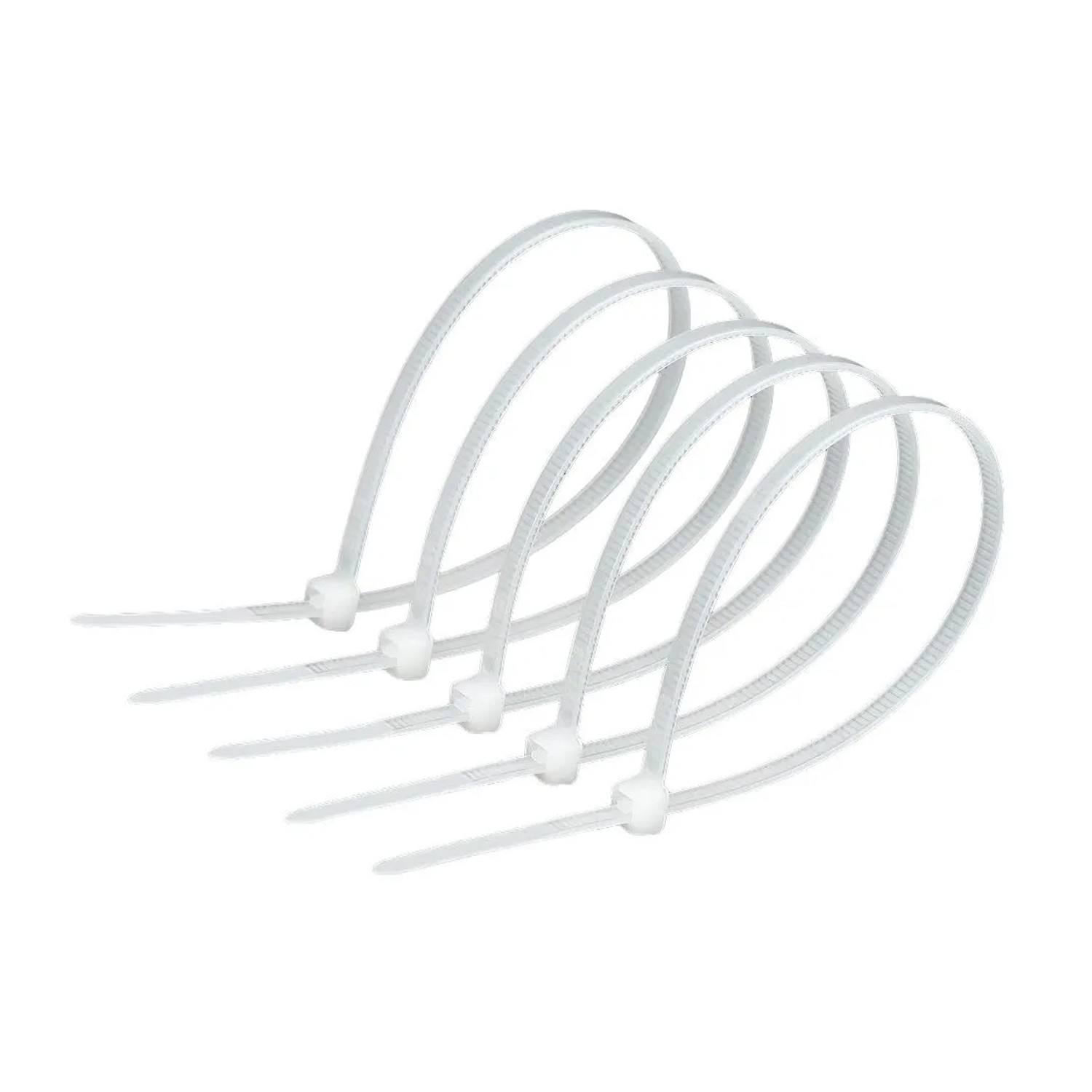 EDO Kabelbinder 100 x 2,5 mm Weiß 100 Stück PA66 Nylon Halogenfrei Kabelstrapse Kabelbänder