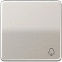 Jung Wippe CD500 Platin mit Klingelsymbol für Schalter & Taster.