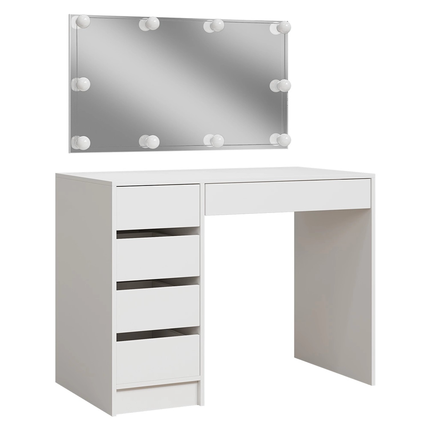 Vicco Schminktisch Thalia Weiß 100 cm mit LED Beleuchtung