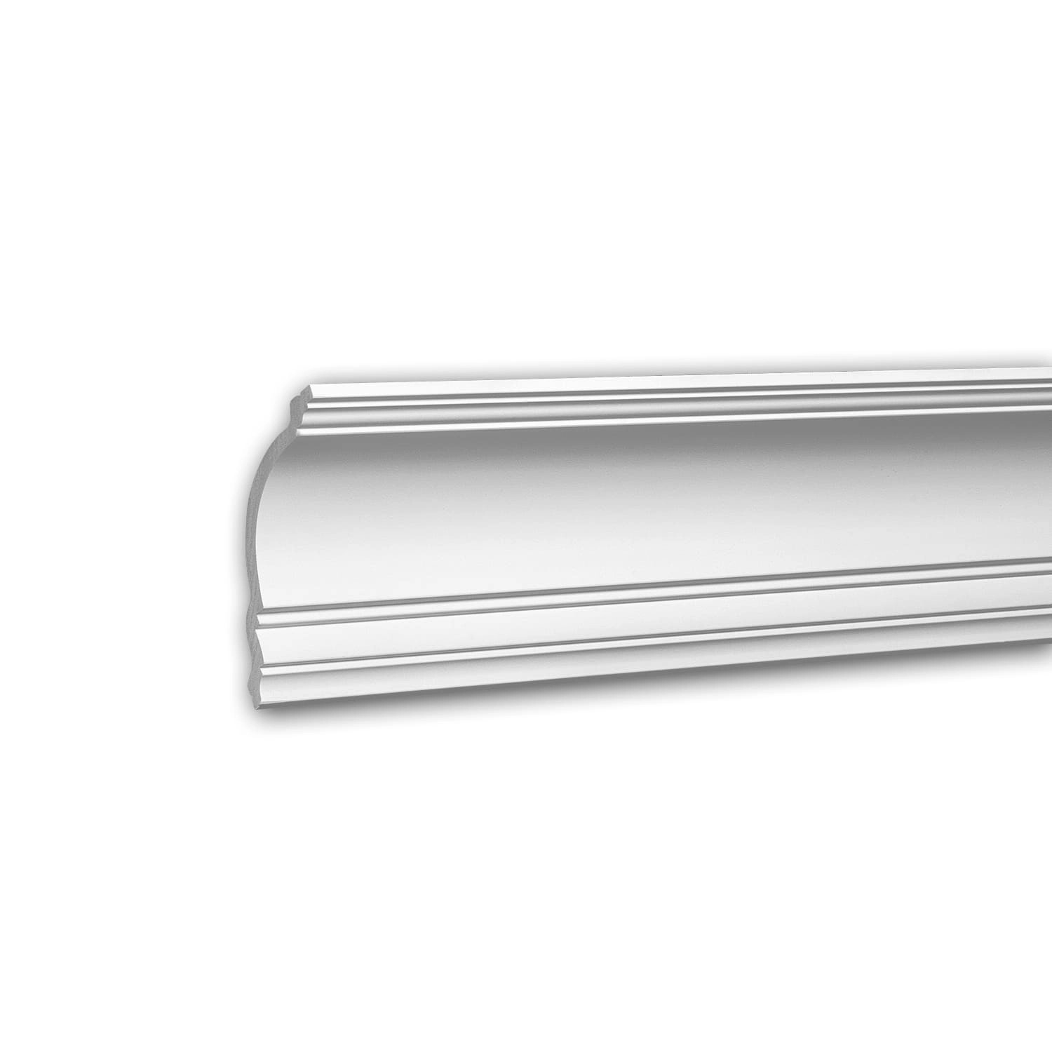 PROFHOME 650108 Eckleiste Deckenleiste Zierleiste Stuckleiste 2 m 200 cm x 11,8 cm x 11,5 cm Weiß