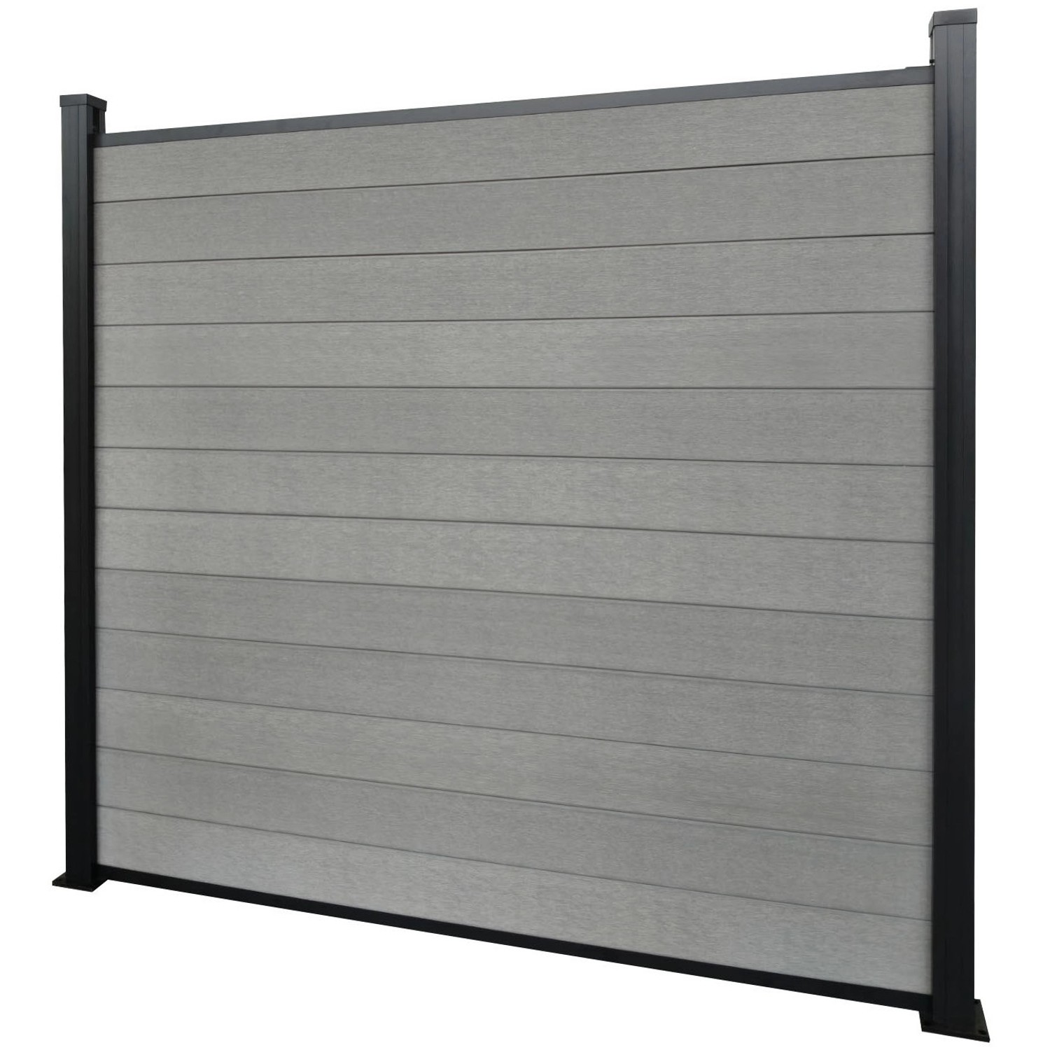 KARAT WPC Sichtschutzzaun Kronos Komplettset Gartenzaun 180 x 180 cm Stone günstig online kaufen
