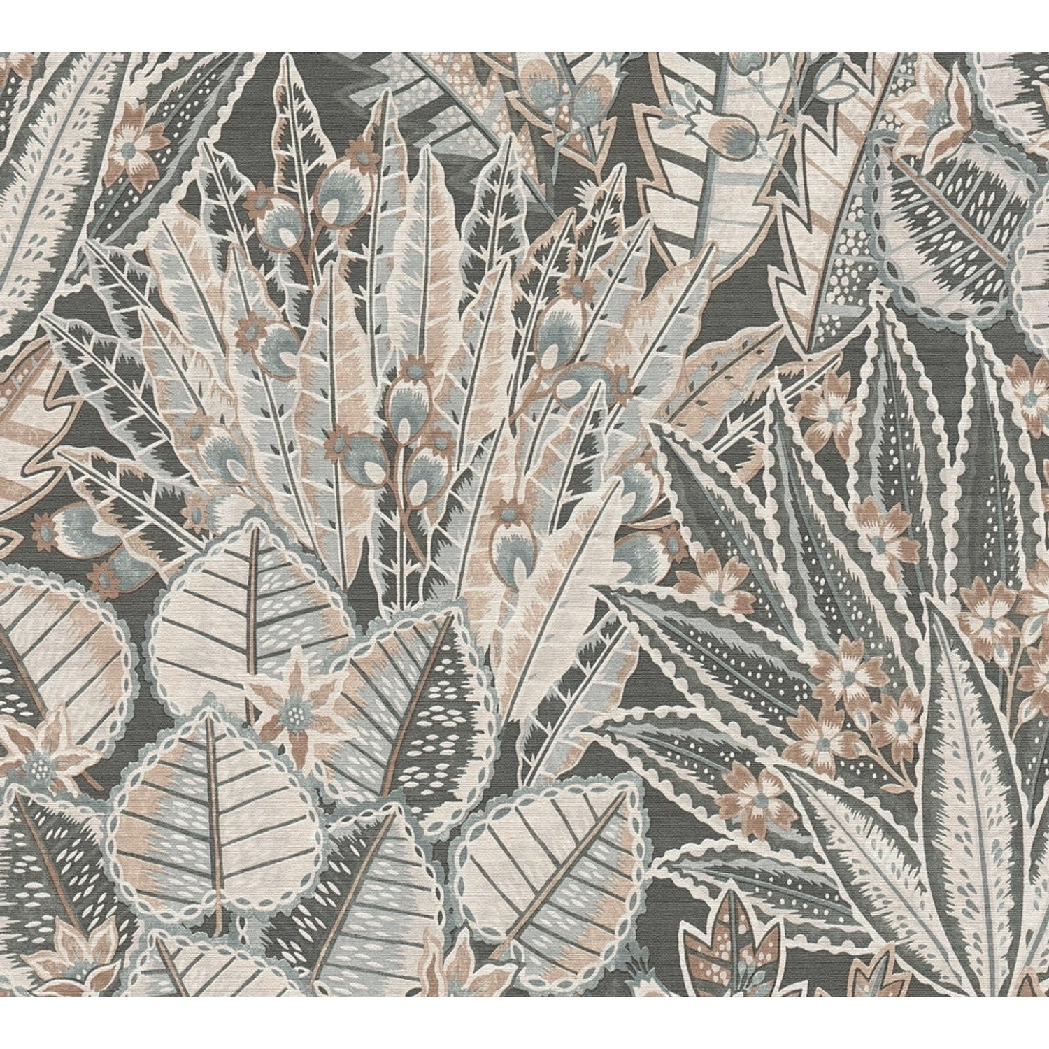 A.S. Création Vliestapete mit Palmenblättern in Grau und Beige 10,05 m x 0, günstig online kaufen