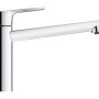 Grohe QuickFix Spültischarmatur Start Edge, Chrom, Einhebelmischer mit schwenkbarem Auslauf.