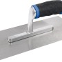 LUX Kellenset, 3-teilig: Glättkelle, Putzkelle und Stuckateurspachtel mit Softgriff aus Stahl.