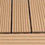 WPC Terrassenfliesen Classic im Teak Farbton, 30x30 cm, 11er-Set für 1 m².