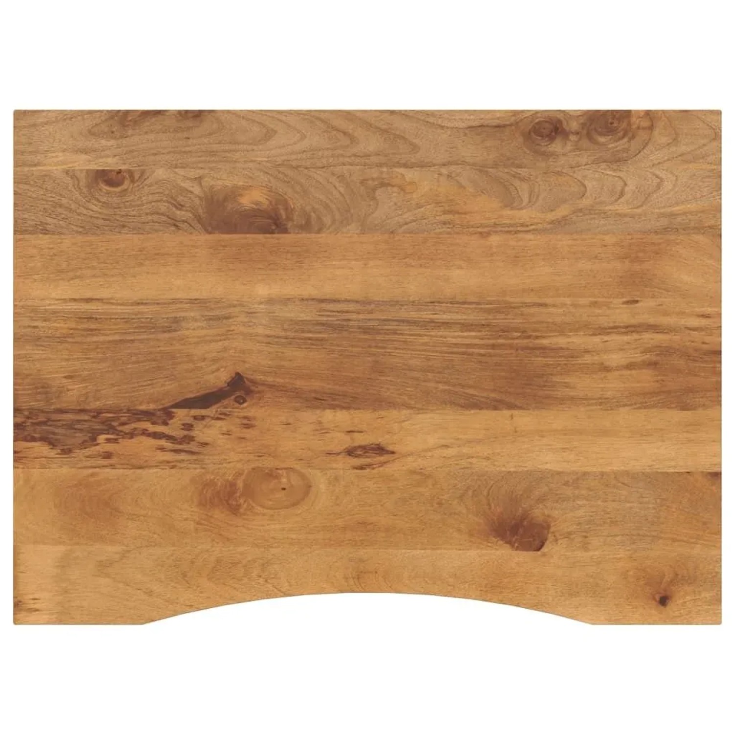 vidaXL Schreibtischplatte mit Aussparung 110x80x2,5cm Massivholz Mango 370221