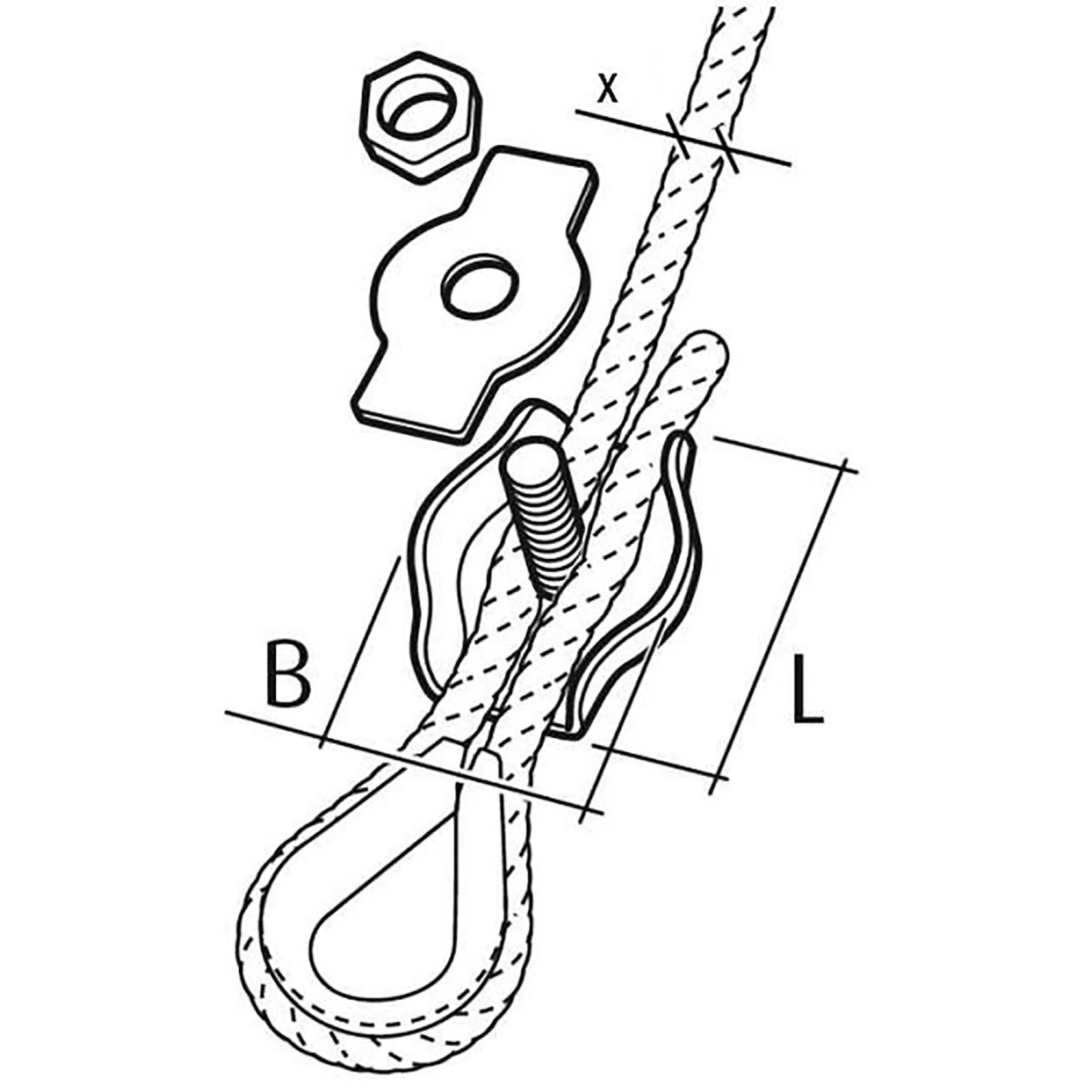 Conacord Simplex-Klemme V4A-Stahl Rostfrei Länge 19 mm_3