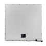 Rückansicht des weißen LUXULA LED Panels 62x62 cm mit Netzteil. Eine 36W Deckenleuchte für Büro-Rasterdecken.