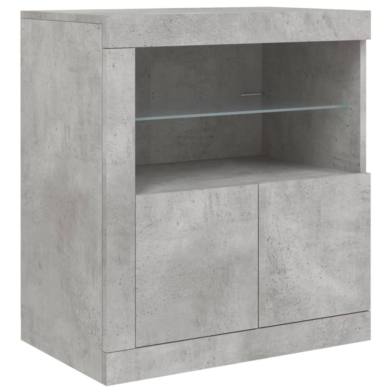 vidaXL Sideboard mit LED-Leuchten Betongrau 60,5x37x67 cm 836619 günstig online kaufen