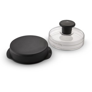 Weber Hamburgerpresse, schwarz und transparent, 2-teilig, für perfekte Burger-Patties.