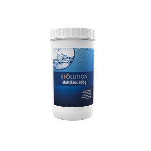 Evolution MultiTabs 1 kg: Langsam lösliche 200 g Tabletten für die Poolpflege.