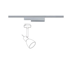 Paulmann Zigbee URail Schienenadapter Chrom matt, verbindet Spot mit LED-Schiene.
