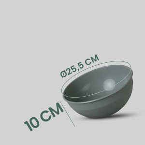 Grüne ProHome Kunststoff Schüssel, 25,5x10 cm, BPA-frei, ideal für Küche und Aufbewahrung.