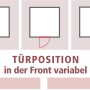 Karibu Sauna Rikka: Schematische Darstellung der Türpositionen in der Front.