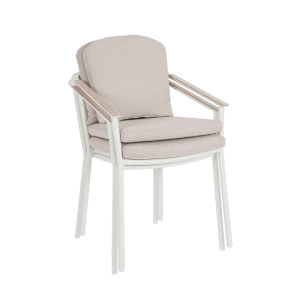 Bizzotto Ulises Stuhl mit Kissen, Teil des Lounge-Gartenmöbel Sets.
