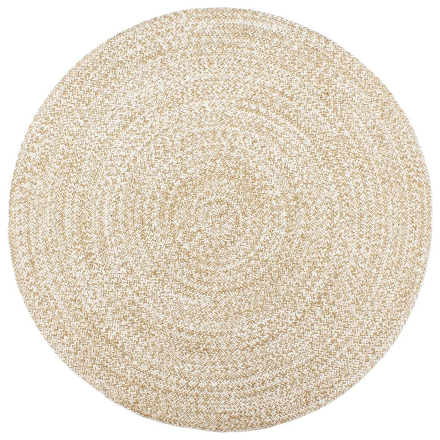Thumbnail - vidaXL Teppich Handgefertigt Jute Weiß Und Braun 210 Cm 1184046