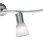 Trio LED-Spot Levisto, 3-flammig, Nickel matt mit alabasterfarbenen Gläsern.