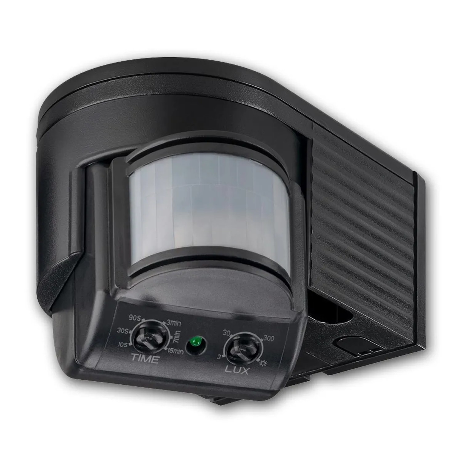 Goobay Wand-Bewegungsmelder, 180 Grad, LED geeignet, schwarz, für Lampen & Leuchten.