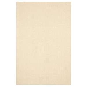 Wollweißer Snapstyle Natur Teppich, Berber-Optik, 200x200cm. Kurzflorteppich aus Wolle.