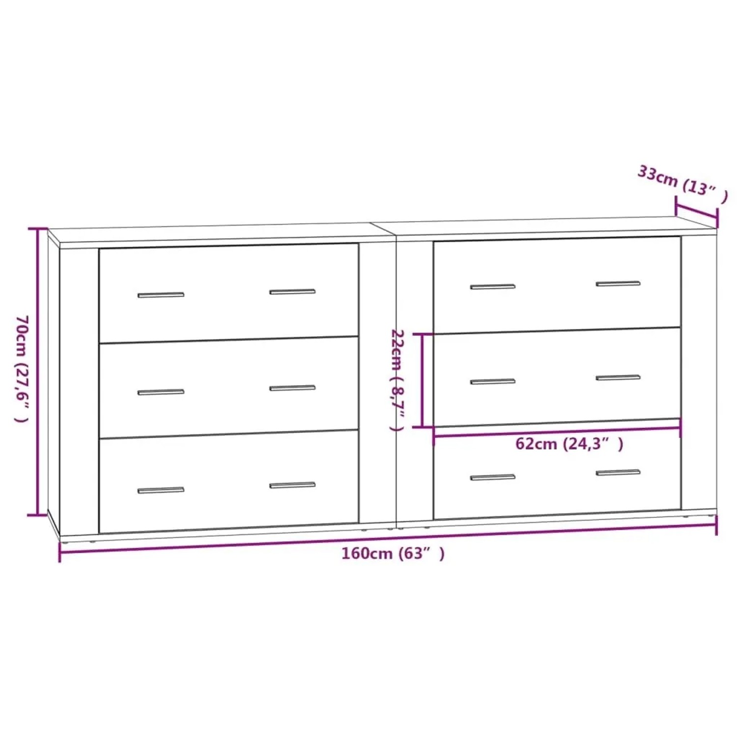vidaXL Sideboards 2 Stk Betongrau Holzwerkstoff 3185411_9
