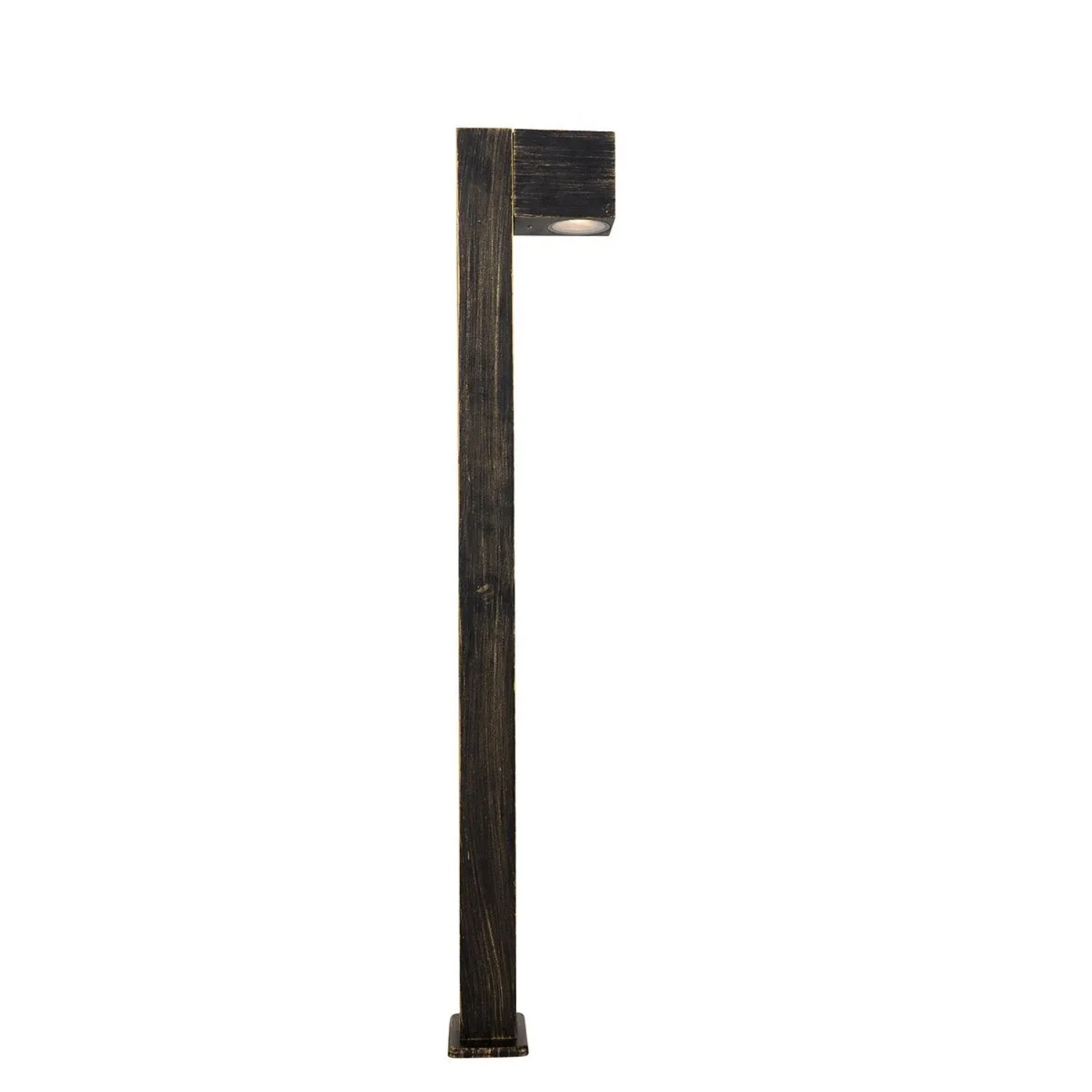 QAZQA Baleno Stehleuchte für Außen, Antikgold, 80cm. Industrielle Gartenleuchte mit IP44.
