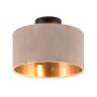 Beige Trio Deckenleuchte Julieta, 2-flammig, Ø 30cm, mit goldenem Innenleben.