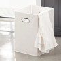 SoBuy Wäscheschrank BZR33-DG, dunkelgrau, mit zwei Wäschesäcken. Badmöbel zur Aufbewahrung.