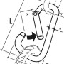 Technische Zeichnung Conacord Karabinerhaken Aluminium 8x80mm. Maße L, B, Ø und Seilbefestigung dargestellt.
