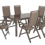 Merxx Tinetto 7-tlg. Gartenmöbel-Set mit 6 Klappsesseln und ausziehbarem Gartentisch.