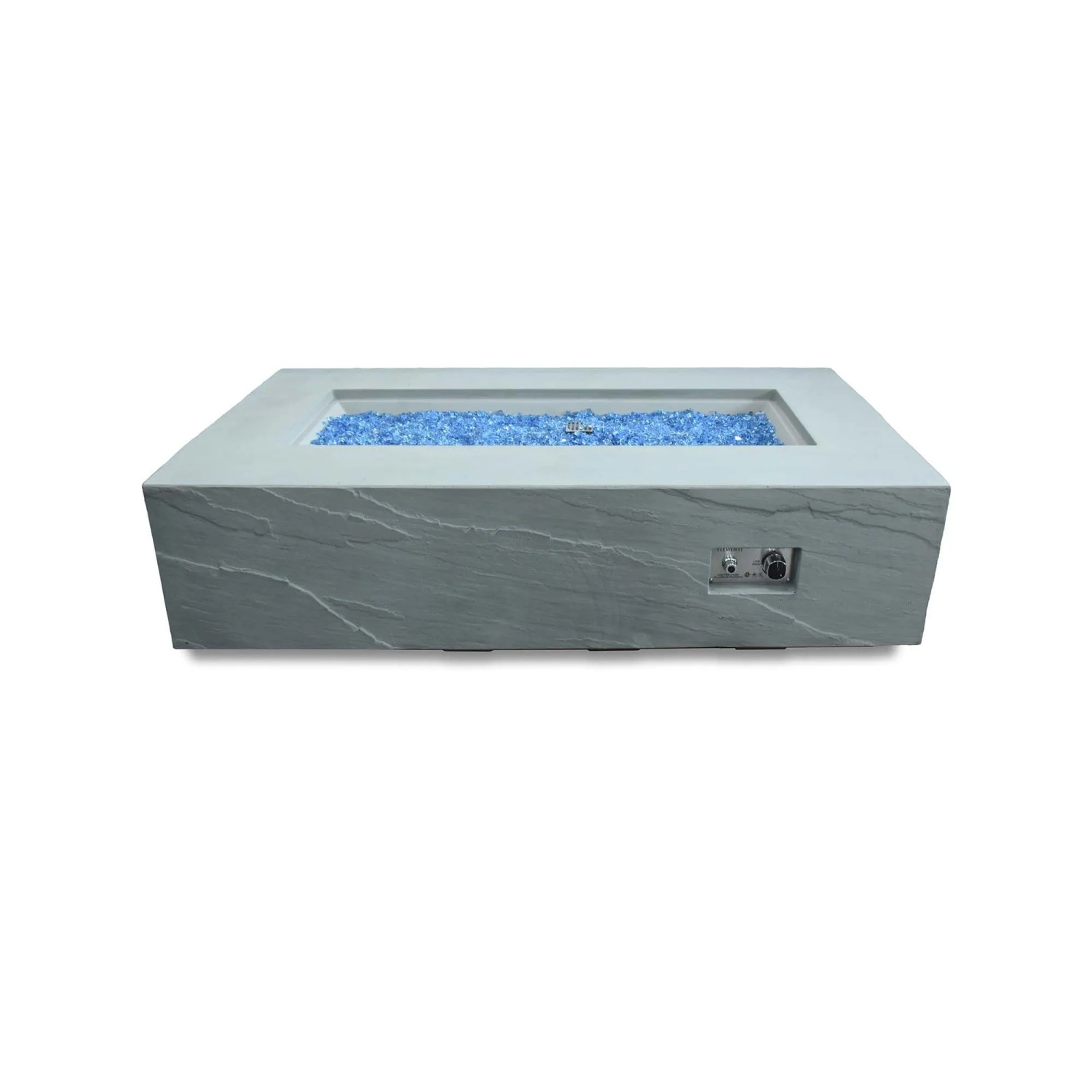 Elementi Gasfeuerstelle Colorado in Sandstein-Optik Grau aus Faserbeton