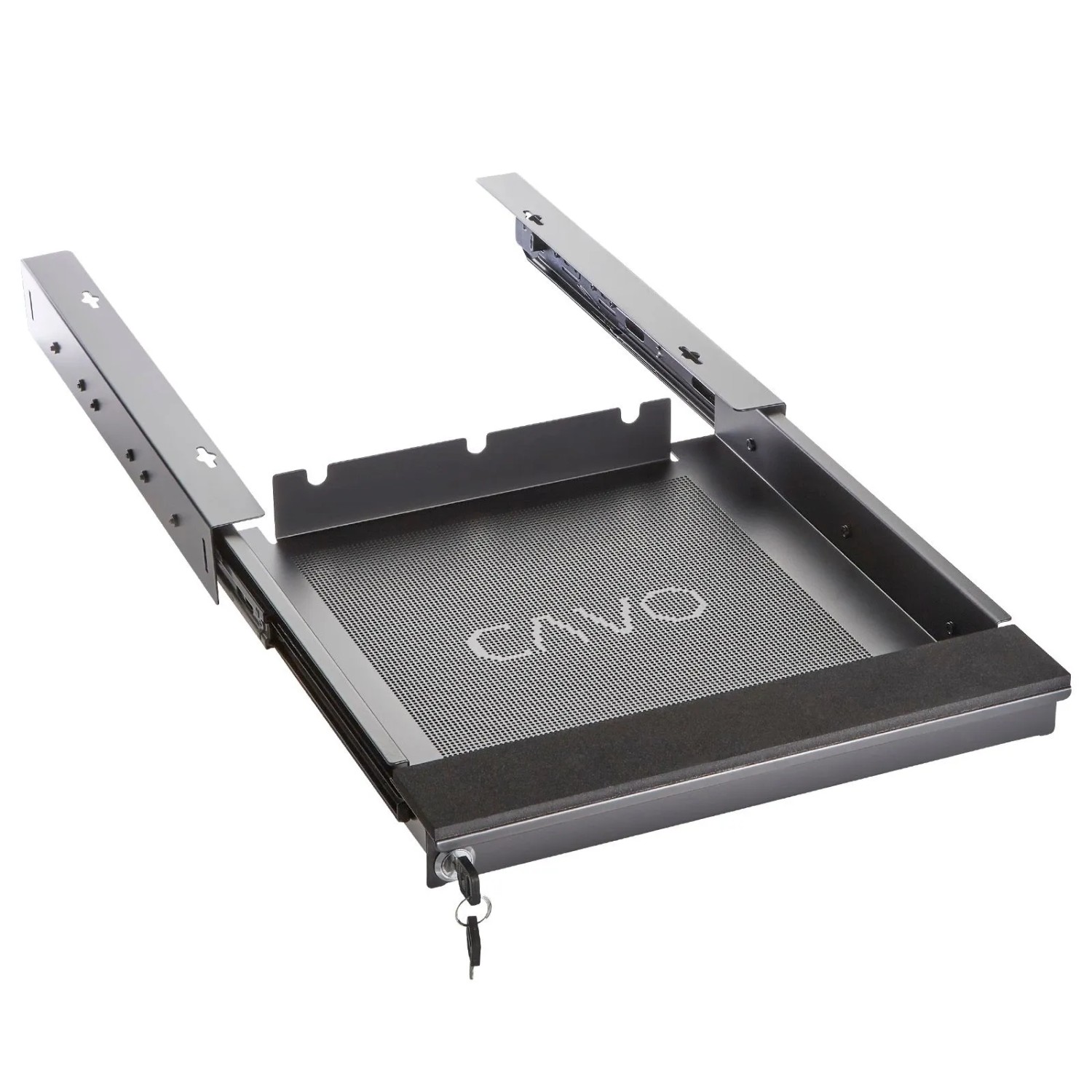 SOTECH CAVO Unterbau Laptop Schublade 380 x 446 x 55 mm Schwarz Abschließbar