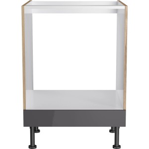 Optifit Herdumbau Jonte984, 60 cm, Anthrazit/Wildeiche, für Kochfeld und Backofen.